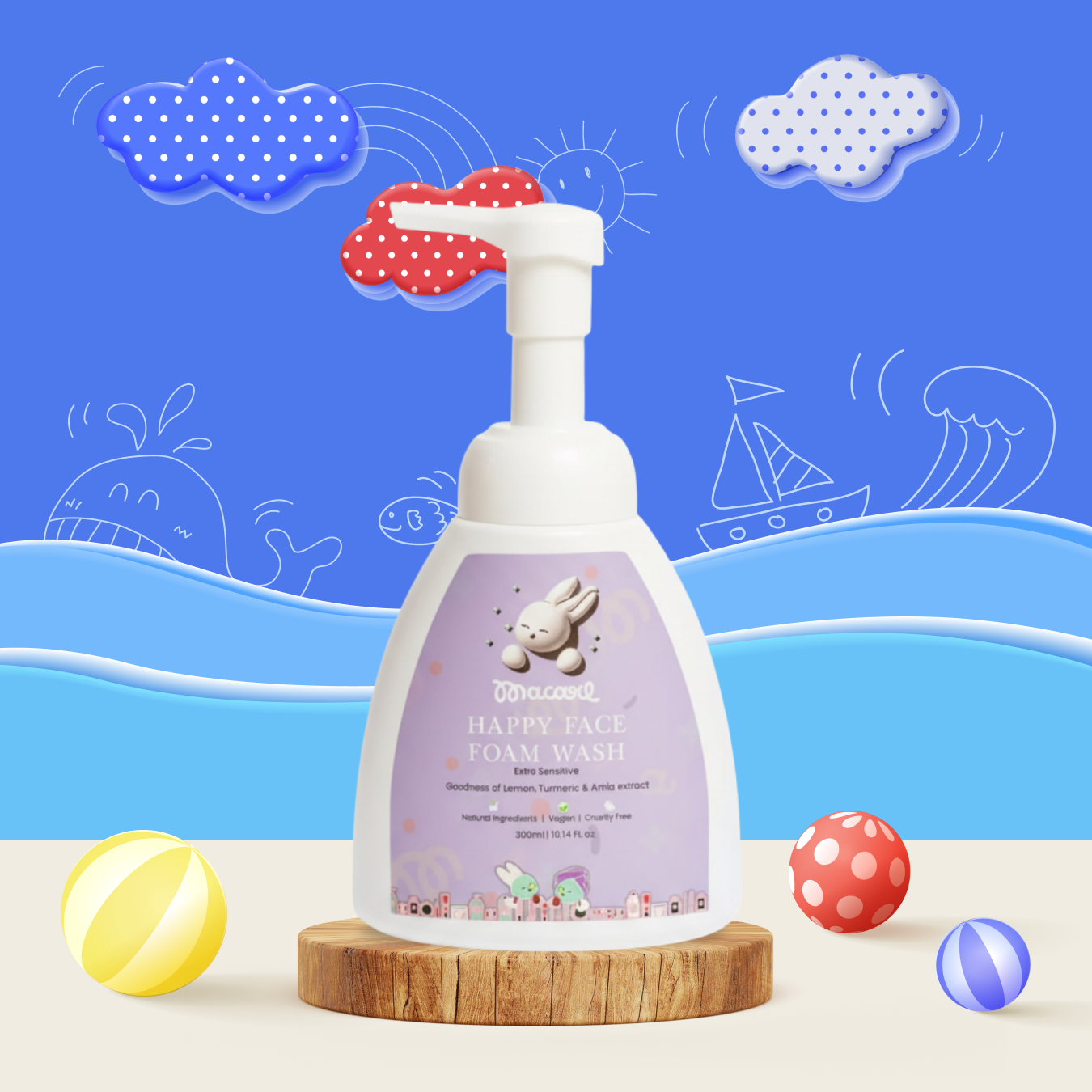 HAPPY FACE FOAM WASH (300 ML)